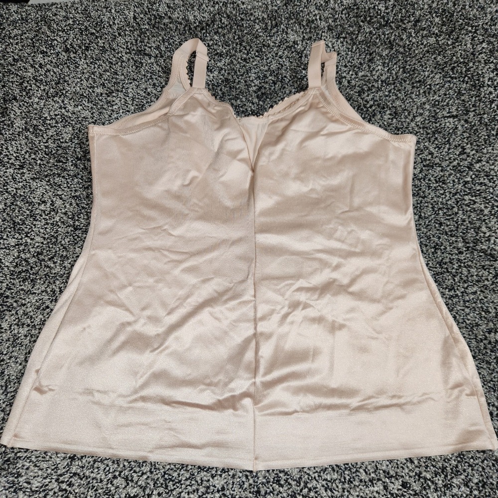 Ruby Ribbon Slimming Beige Nude Tank Top Cami Women's Sz 46 Style #3012 Mesh Nwt - Picture 5 of 6